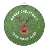 Frohe Weihnachten Dartboard mit Rudolf das Ren Dartscheibe (vorne)