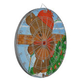 Frohe Weihnachten Dartscheibe (Vorderseite Links)