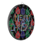 Frohe Weihnachten Dartscheibe (Vorderseite Links)