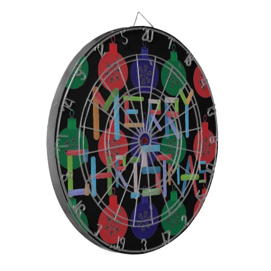 Frohe Weihnachten Dartscheibe (Vorderseite Links)