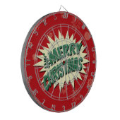 Frohe Weihnachten Dartscheibe (Vorderseite Links)