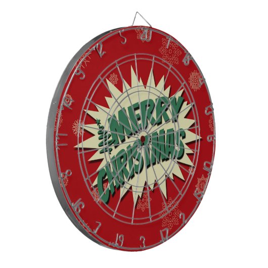 Frohe Weihnachten Dartscheibe (Vorderseite Links)