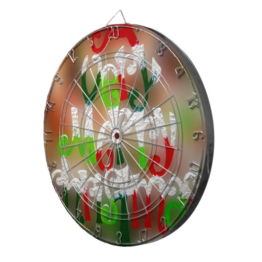 Frohe Weihnachten Dartscheibe (Vorderseite rechts)