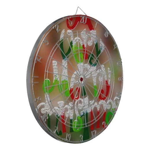 Frohe Weihnachten Dartscheibe (Vorderseite Links)
