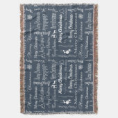 Frohe Weihnachten Decke (Vorderseite Vertikal)