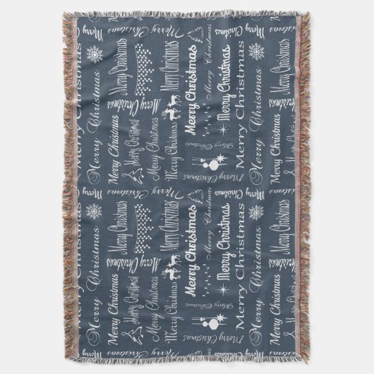 Frohe Weihnachten Decke (Vorderseite Vertikal)