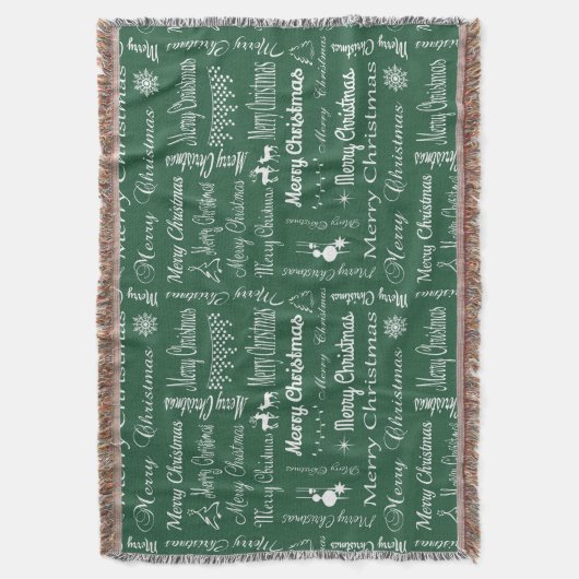 Frohe Weihnachten Decke (Vorderseite Vertikal)
