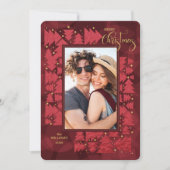 Frohe Weihnachten Deep Red Holiday Trees Foto (Vorderseite)