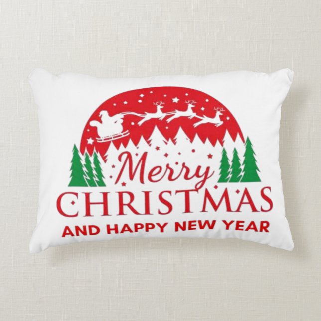Frohe Weihnachten Dekokissen (Vorderseite)