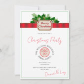 "Frohe Weihnachten" Dekoration Weihnachten Party Einladung (Vorderseite)