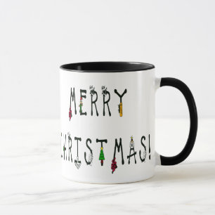 Frohe Weihnachten Dekorationsschrift Tasse