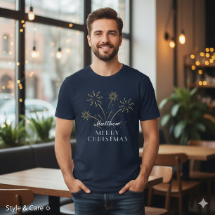 Frohe Weihnachten Dekoratives Festtags- T-Shirt