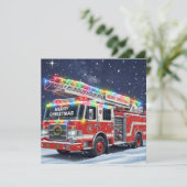 Frohe Weihnachten dekoriert Feuerzug (Stehend Vorderseite)
