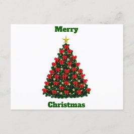 Frohe Weihnachten dekoriert Tree Postcard Postkarte