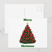 Frohe Weihnachten dekoriert Tree Postcard Postkarte (Vorne/Hinten)