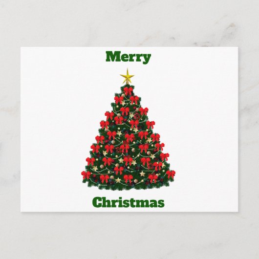 Frohe Weihnachten dekoriert Tree Postcard Postkarte (Vorderseite)
