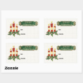 Frohe Weihnachten dekoriert Tree Star Gold Swirl Rechteckiger Aufkleber (Blatt)