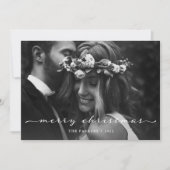 Frohe Weihnachten | Delikate Schrift und zwei Foto (Vorderseite)