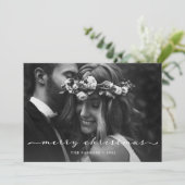Frohe Weihnachten | Delikate Schrift und zwei Foto (Stehend Vorderseite)