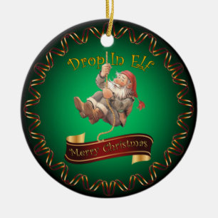 Frohe Weihnachten ~ Der Sturz des Weihnachtsmanns Keramik Ornament