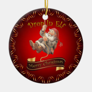 Frohe Weihnachten ~ Der Sturz des Weihnachtsmanns  Keramik Ornament