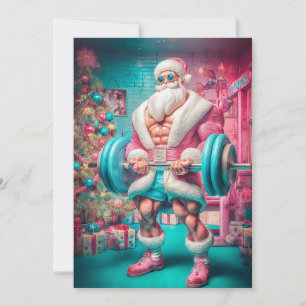 Frohe Weihnachten Der Weihnachtsmann hebt mehr a