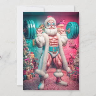 Frohe Weihnachten   Der Weihnachtsmann hebt mehr a
