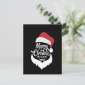 Frohe Weihnachten | Der Weihnachtsmann sagt frohe Dankeskarte (Stehend Vorderseite)