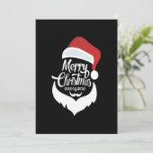 Frohe Weihnachten | Der Weihnachtsmann sagt frohe  Dankeskarte (Stehend Vorderseite)