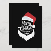 Frohe Weihnachten | Der Weihnachtsmann sagt frohe  Dankeskarte (Vorne/Hinten)