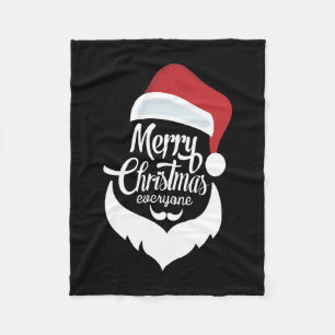 Frohe Weihnachten   Der Weihnachtsmann sagt frohe  Fleecedecke
