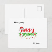 Frohe Weihnachten: Design zu schaffen eine festlic Postkarte (Vorne/Hinten)