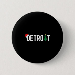Frohe Weihnachten Detroit Frohe Feiertage Michigan Button