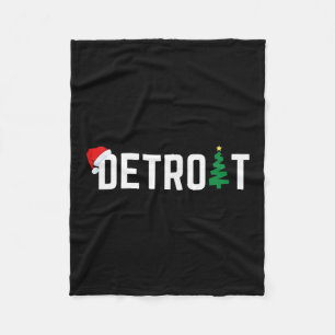 Frohe Weihnachten Detroit Frohe Feiertage Michigan Fleecedecke