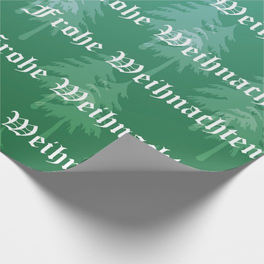 Frohe Weihnachten - deutsche frohe Weihnachten Geschenkpapier (Ecke)