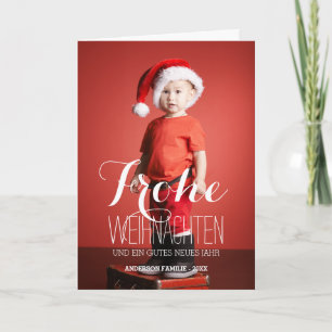 Frohe Weihnachten   Deutsche Holiday Grußkarte
