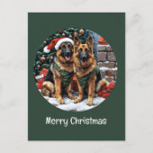 Frohe Weihnachten Deutsche Schäferhunde (Vorderseite)