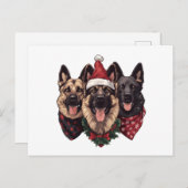Frohe Weihnachten Deutsche Schäferhunde (Vorne/Hinten)
