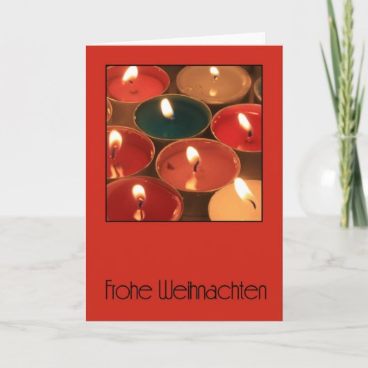 Frohe Weihnachten Deutsche Weihnachtskarte (Vorderseite)
