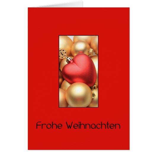Frohe Weihnachten, deutsche Weihnachtskarte (Vorne)