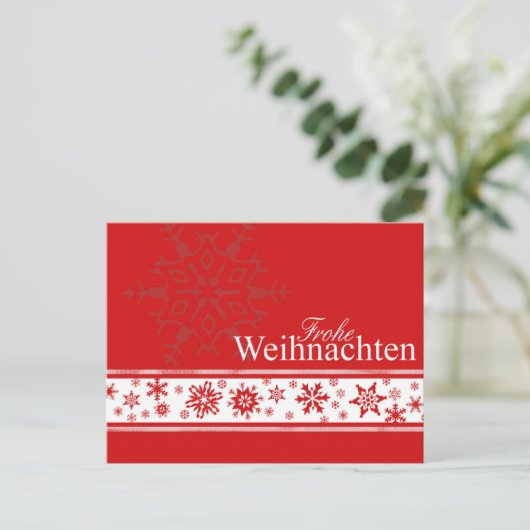 Frohe Weihnachten Deutsche Weihnachtskarte (Stehend Vorderseite)