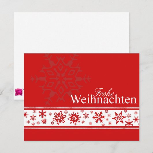 Frohe Weihnachten Deutsche Weihnachtskarte (Vorne/Hinten)