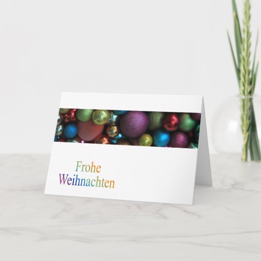 Frohe Weihnachten Deutsche Weihnachtskarte (Vorderseite)