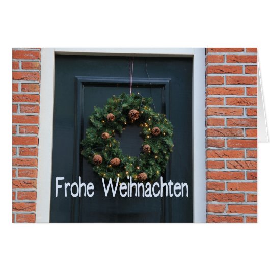 Frohe Weihnachten Deutsche Weihnachtskarte (Vorderseite (Horizontal))