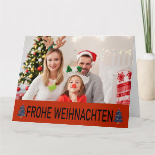 Frohe Weihnachten Deutsche Weihnachtskarte Foto Karte