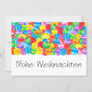 Frohe Weihnachten - deutsche Weihnachtszeit , Aqua Einladung