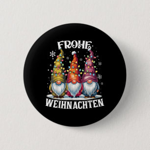 Frohe Weihnachten Deutscher Gnom Weihnachten Button