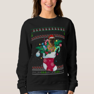 Frohe Weihnachten deutscher Schäferhund Hund in So Sweatshirt