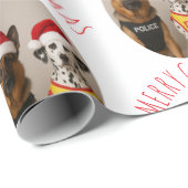 Frohe Weihnachten Deutscher Schäferhund und Dalmat Geschenkpapier (Rolleneckpunkt)