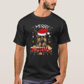 Frohe Weihnachten Deutscher Schäferhund Weihnachts T-Shirt (Vorderseite)